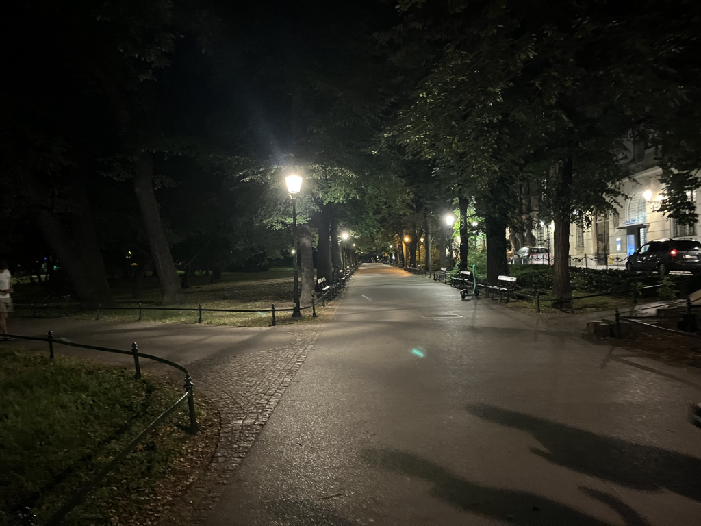 Nächtlicher Spaziergang in Krakau